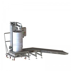 200L自流式定量压盖机,尿素液压盖机